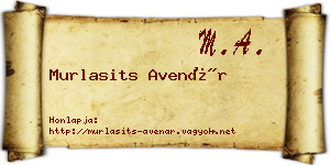 Murlasits Avenár névjegykártya